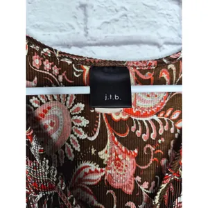 Vtg Y2K JTB Paisley Micro Pleat Top S Asymmetrical Hem Whimsigoth Fairycore thumbnail 3