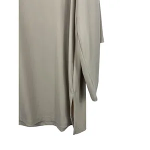 Susan Graver Artisan 2X Beige Embellished V-Neck Tunic Top Stretch 3/4 Sleeve thumbnail 4