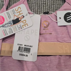 Shape -1624 Active NWT Tank Top Dryfuze in Mauve Mist Pink‎ Large thumbnail 4