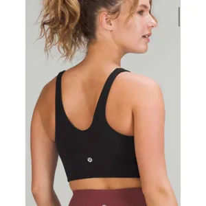 Lululemon Nulu Front-Darting Yoga Bra Black Size 8 Longline Crop Tank Gym thumbnail 3