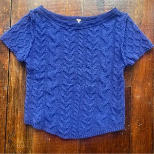 Free people cotton blend spring sweater top thumbnail 1