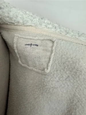 American Eagle aerie Cream Zip-Front Sherpa Lined Hoodie XL thumbnail 4