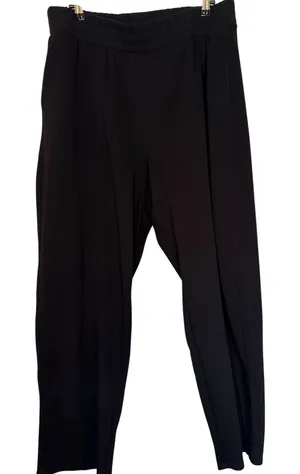 Old Navy Active Dynamic Fleece Wide Leg Pants High Rise Black Size XL Pockets thumbnail 1
