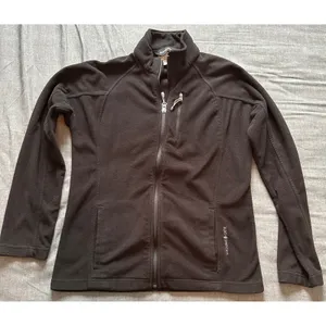 Black Diamond Womens Full Zip Fleece Jacket Black Size S Mock Neck Activewear thumbnail 2