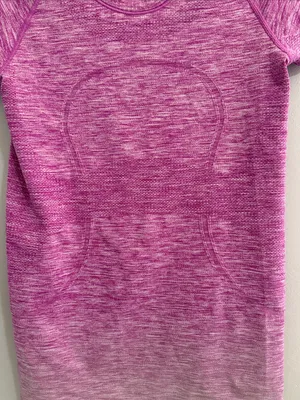 Lululemon Swiftly Tech Short Sleeve Crew Heathered Purple / Magenta Mix Size 6 thumbnail 2