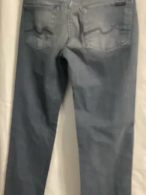 7 For All Mankind Straight Leg W24 Denim Ginger LowRise Gray Charcoal Wash thumbnail 2