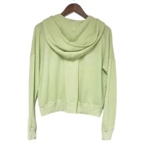 WILDFOX Love Life Kinley Hoodie Cropped Jacket Zip‎ Front Green Size Small New thumbnail 4