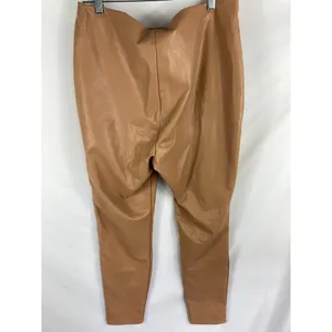 Express Faux Leather Brown Legging Size Large thumbnail 2