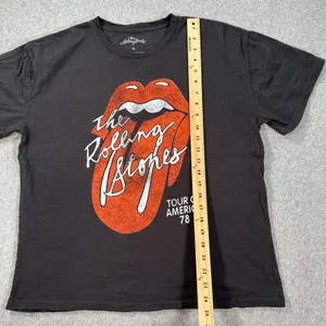The Rolling Stones Band Tee Shirt Tongue Logo Size XL Short Sleeve Black thumbnail 4