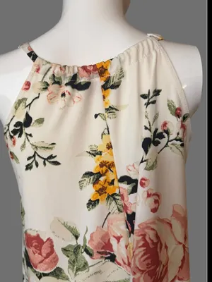 First Love Cream Floral Halter Camisole thumbnail 5