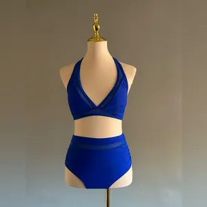 Amazon Blue Mesh Top and High Waisted Bottom | Size: M thumbnail 1