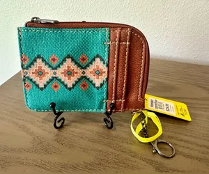 Wrangler by Montana West Aztec Mini Zip Card Case thumbnail 1