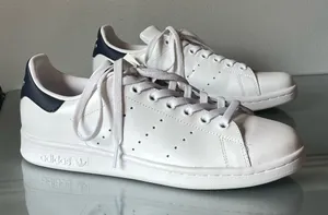 adidas Stan Smith W Women’s Sneakers White Navy Leather Size 8.5 NWT S81020 thumbnail 1