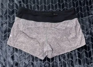 Lululemon Women's Run Time Shorts Athletic with Liner Black Gray Size 6 thumbnail 1