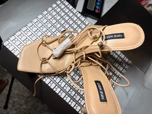 Nine West Women's Strappy Square Toe Flat Sandals thumbnail 3