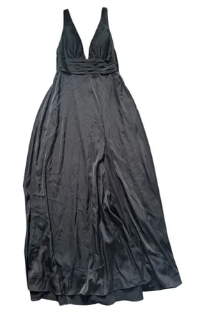 NWT Kennedy Blue Black V-Neck Evening Gown 8 thumbnail 1