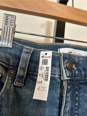 Madewell The‎ Pencil Jean Super Stretch Denim High Rise Concho Wash NWT Size 24 thumbnail 6