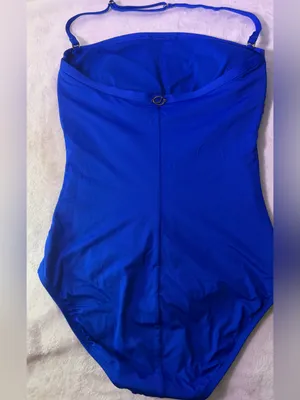 Jantzen Royal Blue Ruched Halter One-Piece Swimsuit thumbnail 5
