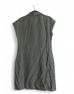Joflower Shirt Dress Sz XS Renee Olive Green Mini Cap Sleeves Button Up Detail thumbnail 3
