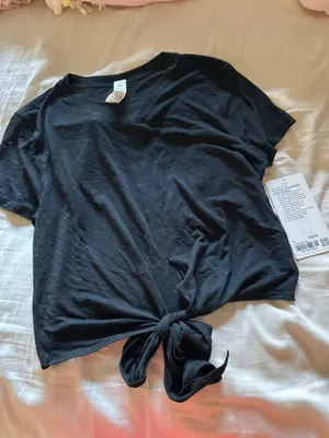 Lululemon Black Tie Short Sleeve Top thumbnail 1