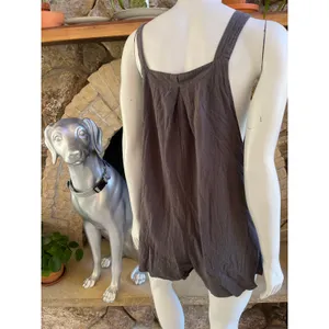 Gray Polyester Short Cotton Blend Overalls Women's Size 2XL thumbnail 2