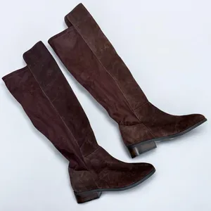 Lucky Brand Women's Brown Suede Calypso Over the Knee Boots Size 5.5M 36 thumbnail 1