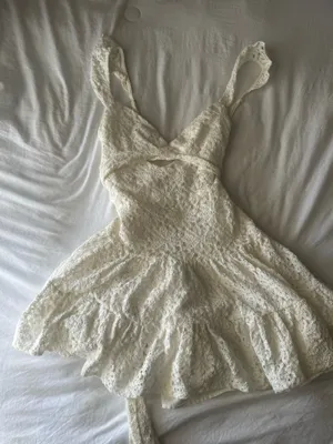 American Threads Liliana Lace Mini Dress white thumbnail 3