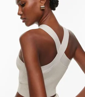 Aritzia Babaton Sculpt Knit Criss Cross Cropped Tank thumbnail 3
