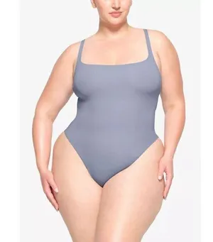 SKIMS Fits Everybody Square Neck Bodysuit in Slate Size 2X thumbnail 1