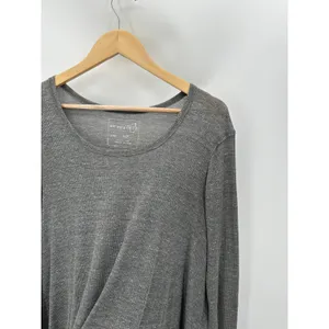 Free People Womens Gray‎ Thermal Shirt Size S Asymmetrical Tunic Oversized Boho thumbnail 4