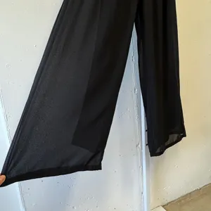 Dress Day Sheer Wide Leg Pleated High Rise Lined Pants DD3161P Small Festival thumbnail 5