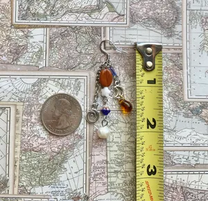 quality Czech glass beads mix dangle earrings💐☕️🍃MIDNIGHT COFFEE🌉 thumbnail 6