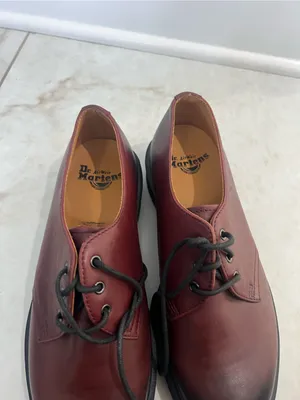 Dr. Martens Cherry Red 1461 Smooth Leather Oxford Shoes Size 8 US $160 thumbnail 3