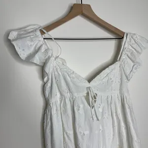 For Love & Lemons Weston Mini Dress in White Eyelet Womens Large thumbnail 8