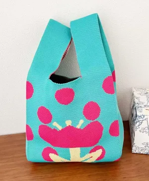 Mini tote style knit bag thumbnail 1
