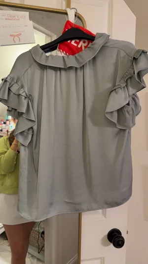 NWT  Grey Blouse thumbnail 2