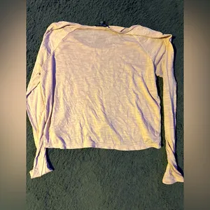 American Eagle pearl embellished pink crop top, size L thumbnail 5