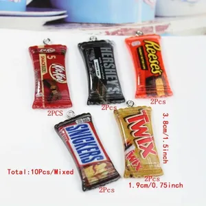 2pc Resin Candy Snack Charms DIY Projects Necklace or Earrings Orange thumbnail 4