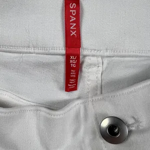 SPANX Tummy Control Wide Leg Pull On White Stretch Jeans Size XL thumbnail 4