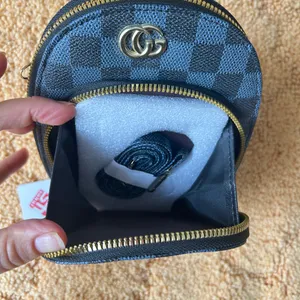 NWT Checkered Blue and Black crossbody bag thumbnail 5