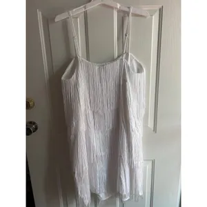 New Women’s A New Day Fringes Lined Dress Stretchy White size XXL thumbnail 3