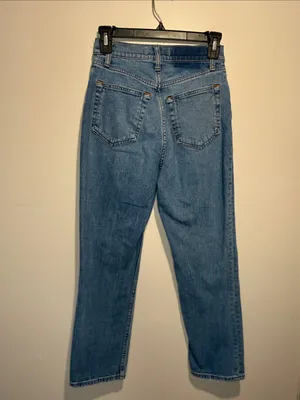 Abercrombie & Fitch Curve Love The Ankle Straight Ultra High Rise Jeans SZ 25/0 thumbnail 2