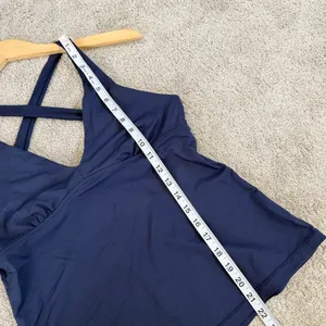 Athleta Women’s Plunge Tankini Top A-C Dress Swimwear in Blue M thumbnail 13