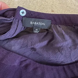 Aritzia Babaton Purple Silk Split Back Blouse thumbnail 2
