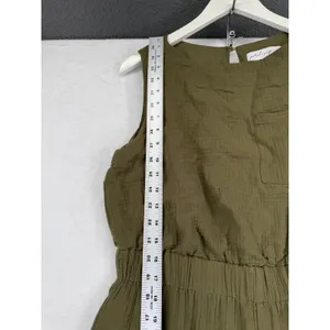 Petal + Pup‎ Womens Olive Green Gauze Wide Leg Sleeveless Jumpsuit Size L thumbnail 5