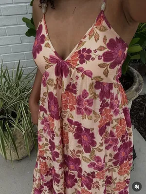 1. STATE Floral Tiered Maxi Dress Mediuml Boho Resort Sundress thumbnail 7