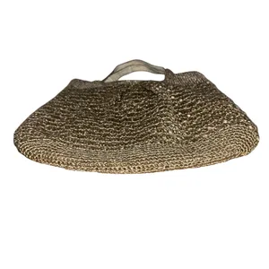 Gold Mesh Crochet Knitted Style Tote Boho Purse Bag Bohemian thumbnail 2