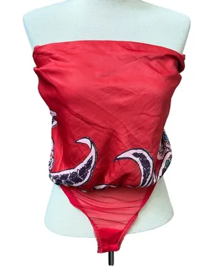 Intimately Free People Spellbound Hankerchief Style Bodysuit Size Small thumbnail 1