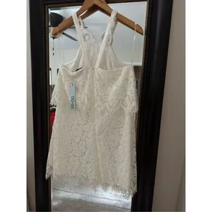 DO+BE White Lace Halter Dress Small NWT Boho Bridal Shower Rehearsal Dinner thumbnail 8