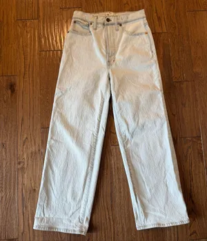 Madewell the perfect vintage wide leg crop Jean light wash size 27 thumbnail 3